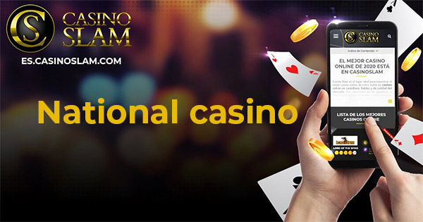 National Casino lobby showing various online slot games
