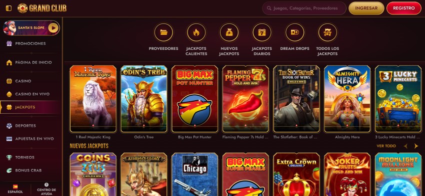 grandclub jackpots