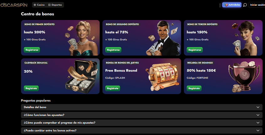 oscarspins promociones