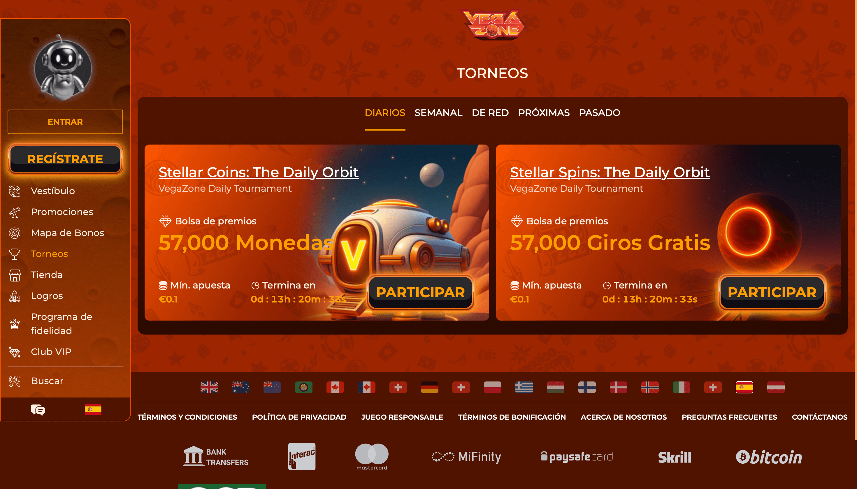 slam vegazone casino torneos