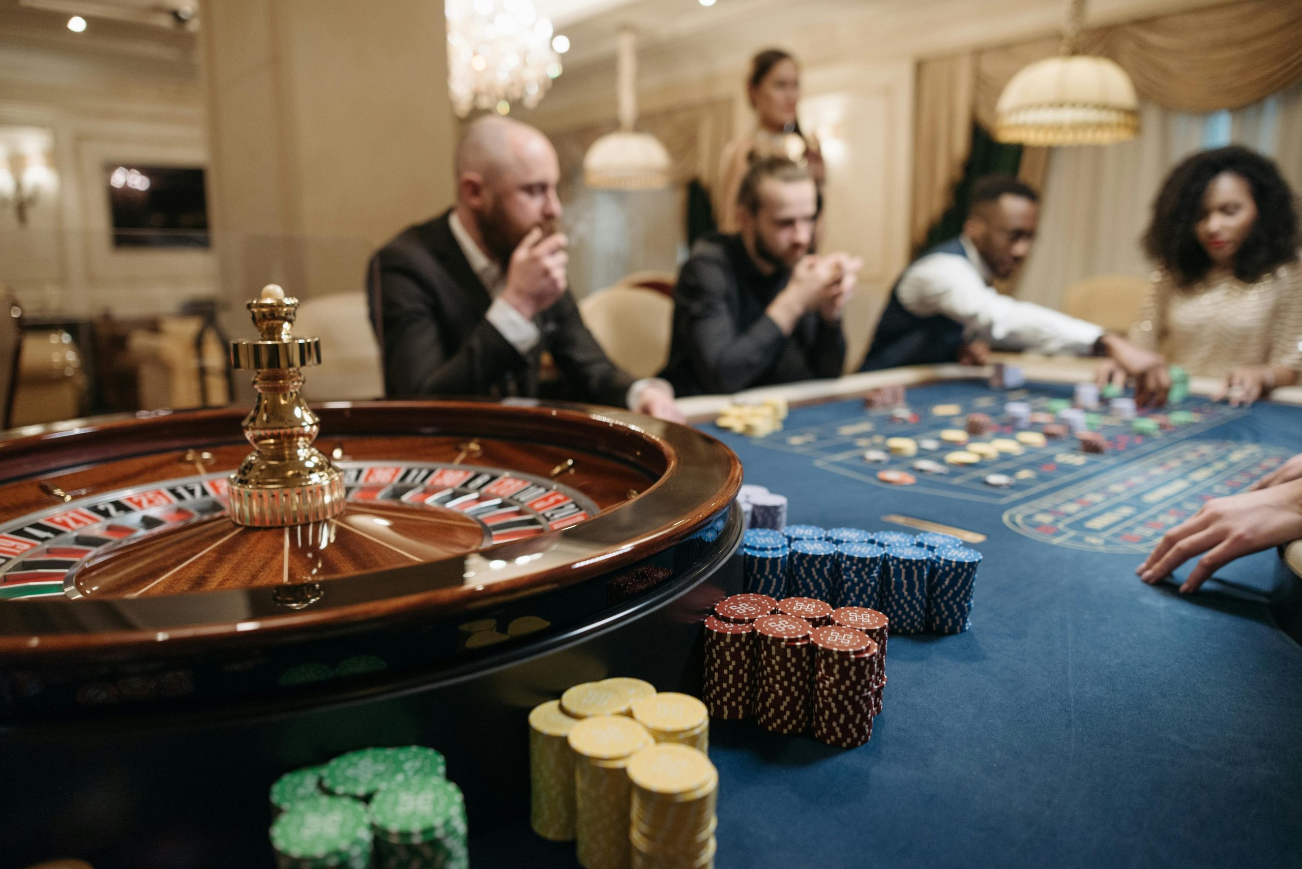 Jugadores en un casino
